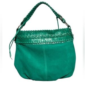 FRANCESCO BIASIA Suede Leather Weave Hobo Bag